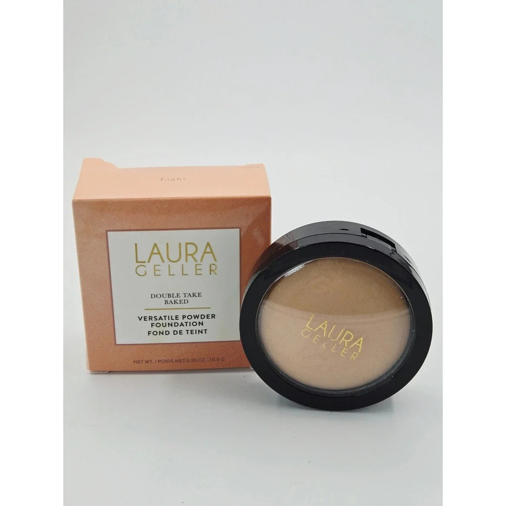 Laura Geller Double Take Baked Versatile Powder Foundation Light 0.35oz New